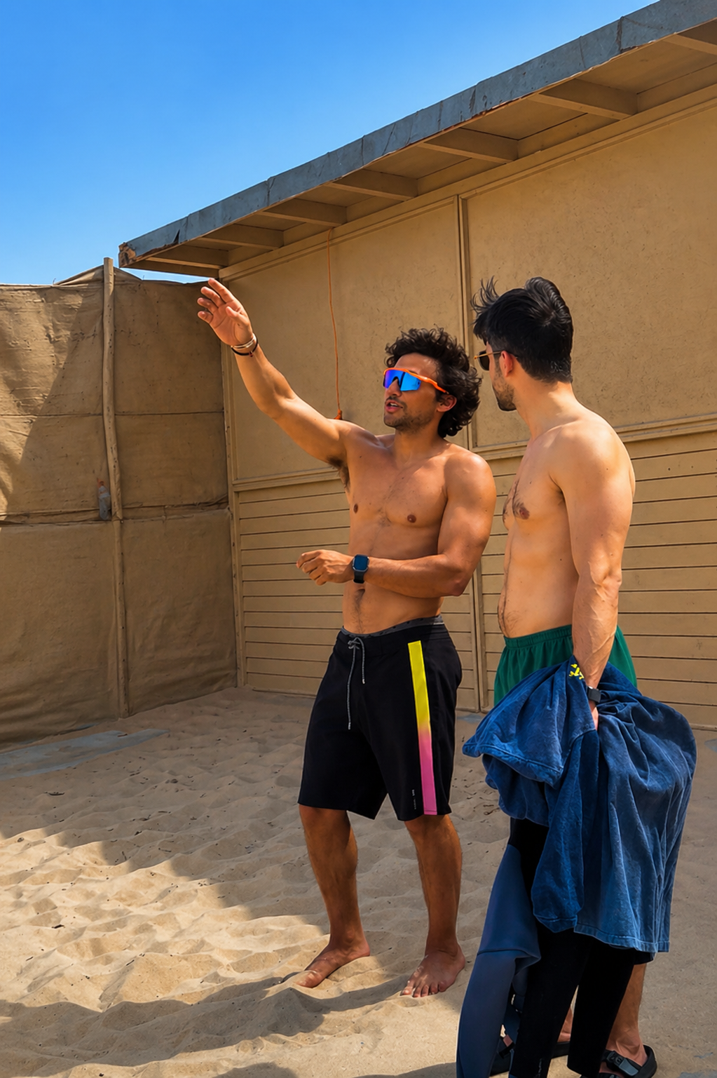Briefing con il coach in spiaggia
